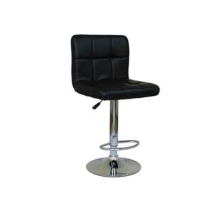 West Home Adjustable Leather Bar Stool - L x D x H ( 45 x 40 x 78 )cm - Color Black