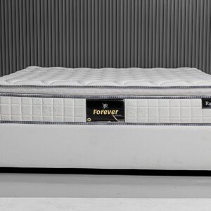 West Home Memory Pillow Top Forever Spring Mattress, Knitted Fabric, Double Size – Thickness – 28 cm – L x W – ( 120 x 190 ) cm – 5 Year Brand Warranty
