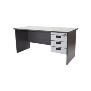 West Home Office Desk with Fixed Drawers 180cm - Color Gray - Model-WH-001
