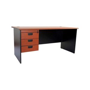 West Home Office Desk with Fixed Drawers 180cm - Color - Cherry - Model-WH-001