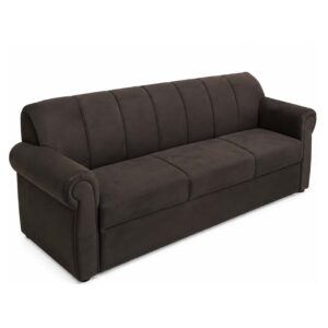 Lopez Premium 3 Seater Velvet Fabric Sofa with Rolled Arm Design