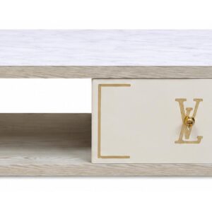 Lopez Premium Glossy Wooden Center Table with Storage Cabinet