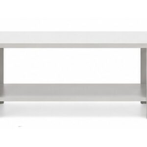Lopez Modern White Coffee Table with Storage Shelf