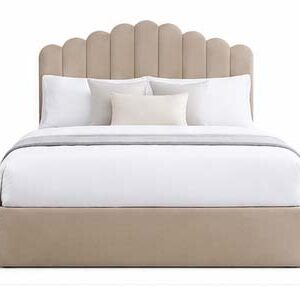 Lopez Luxury Upholstered Bed – Beige | 150 × 200 CM