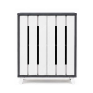 Lopez Premium Slatted Wooden Storage Cabinet with Dual Doors