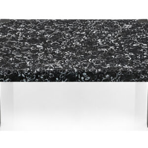 Lopez Premium Marble Pattern Coffee Table with Wooden Legs