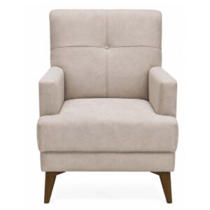 Lopez Premium Upholstered Accent Armchair with Wooden Legs