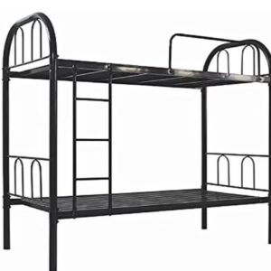 Lopez Iron Metal Bunk Bed, W x L x H – ( 90 x 190 x 185 ) cm – Color – Black – Model – WH-113 – No Warranty and No Installation