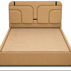 Lopez Wood Poshish Bed 180cm x 200cm | Upholstered Bed UAE
